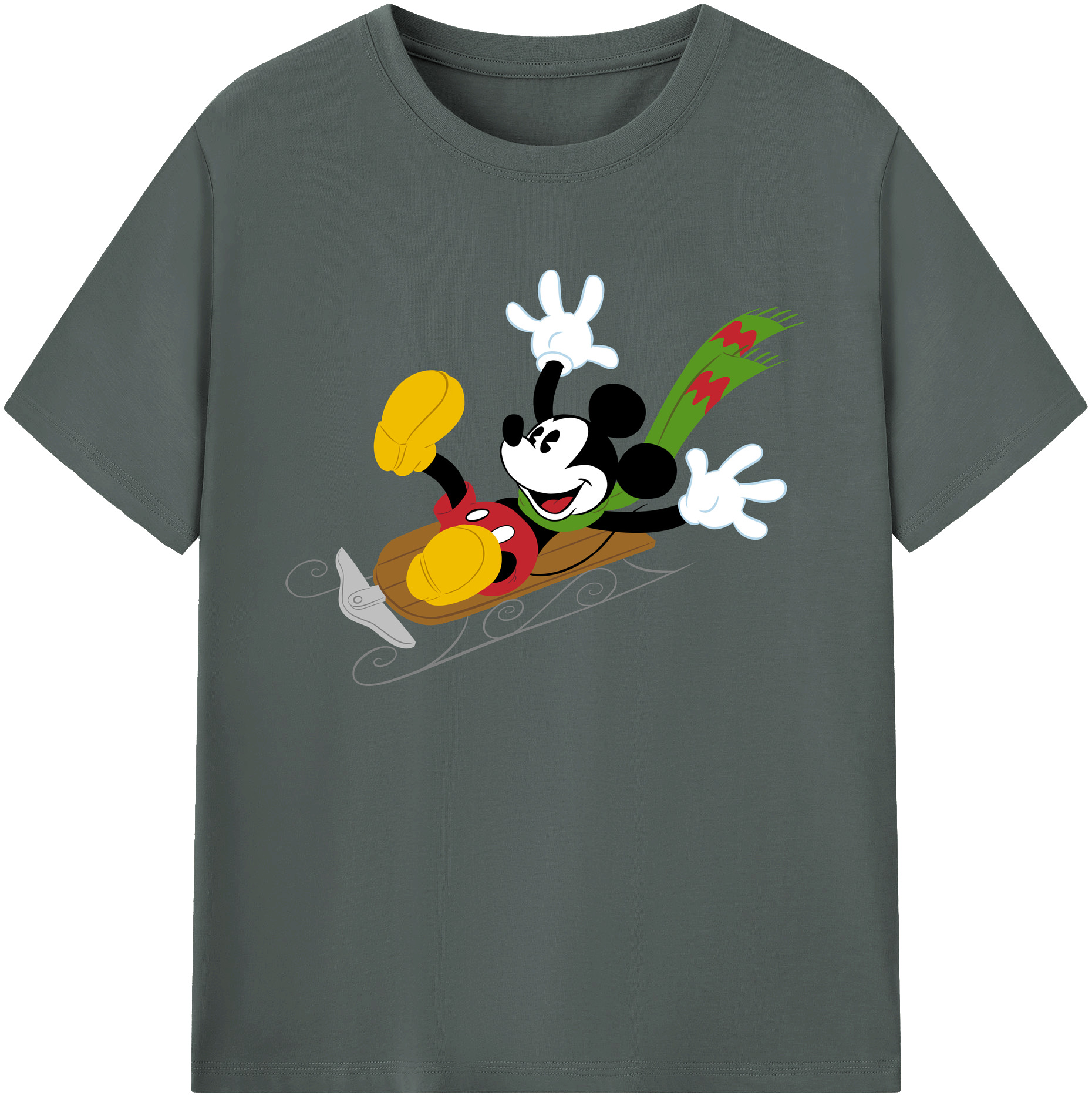 ミッキーマウス Mickey Mouse 綿100％ メンズ半袖Tシャツ｜肌触りやわらか＆通気性